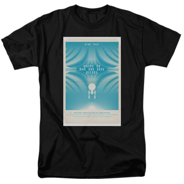 Black men's regular fit t-shirt with Star Trek Tos Episode 3 graphic