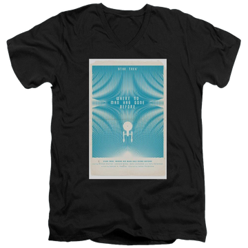 Black men's v-neck t-shirt with Star Trek Tos Episode 3 graphic