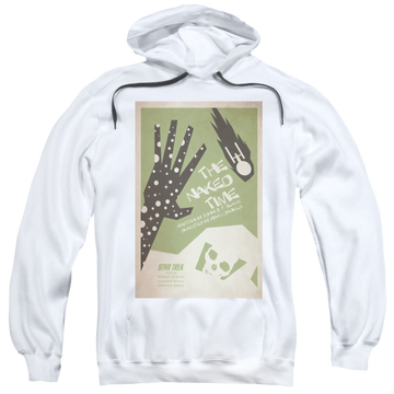 White pullover hoodie with Star Trek The Original Series Tos Episode 4 graphic