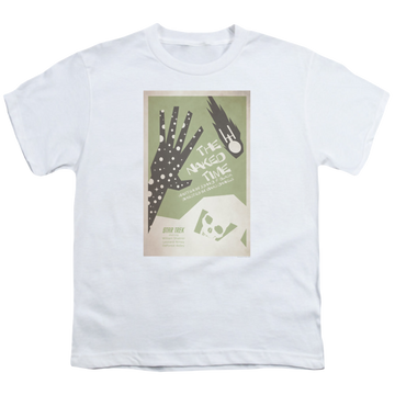 White youth t-shirt for ages 8 to 12 with Star Trek The Original Series Tos Episode 4 graphic