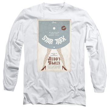 White men's long sleeve t-shirt with Star Trek The Original Series Tos Episode 6 graphic