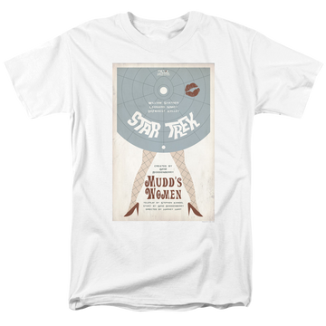 White men's regular fit t-shirt with Star Trek The Original Series Tos Episode 6 graphic