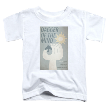 White toddler t-shirt with Star Trek Tos Episode 9 graphic