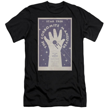 White men's premium slim fit t-shirt with Star Trek Tos Episode 10 graphic