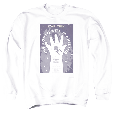 Black men's crewneck sweatshirt with Star Trek Tos Episode 10 graphic