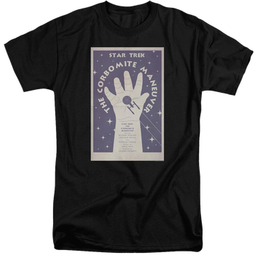 Black men's tall fit t-shirt with Star Trek The Original Series Tos Episode 10 graphic