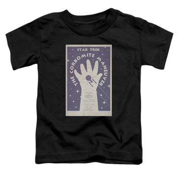 Black toddler t-shirt with Star Trek The Original Series Tos Episode 10 graphic