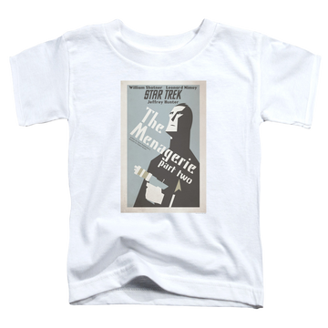 White toddler t-shirt with Star Trek Tos Episode 12 graphic