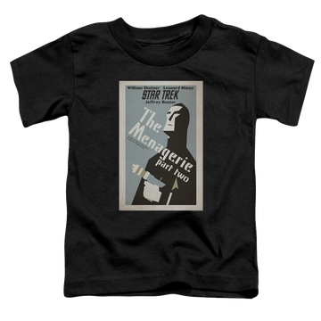 Black toddler t-shirt with Star Trek The Original Series Tos Episode 12 graphic