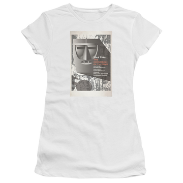 White juniors t-shirt with Star Trek The Original Series Tos Episode 13 graphic