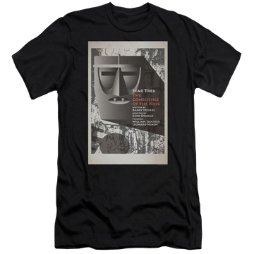 White men's premium slim fit t-shirt with Star Trek Tos Episode 13 graphic