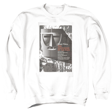 Black men's crewneck sweatshirt with Star Trek Tos Episode 13 graphic