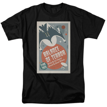 Black men's regular fit t-shirt with Star Trek The Original Series Tos Episode 14 graphic