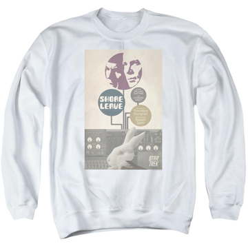 White men's crewneck sweatshirt with Star Trek Tos Episode 15 graphic