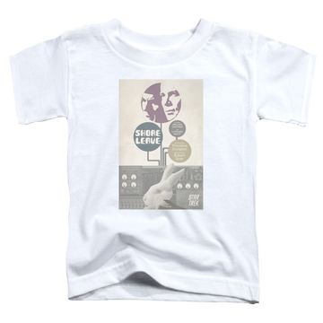 White toddler t-shirt with Star Trek Tos Episode 15 graphic