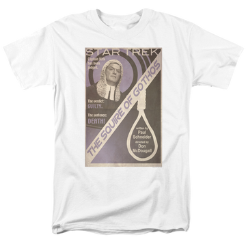 White men's regular fit t-shirt with Star Trek The Original Series Tos Episode 17 graphic
