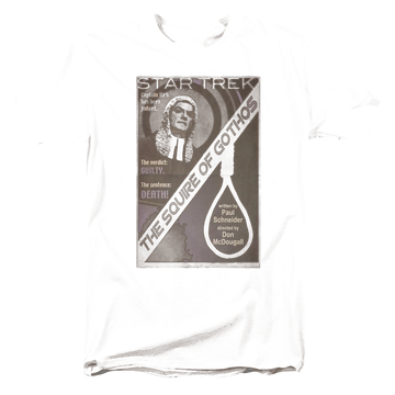 Black men's regular fit t-shirt with Star Trek Tos Episode 17 graphic