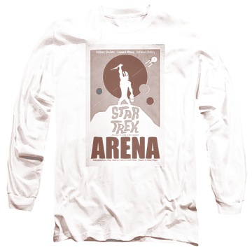 Black men's long sleeve t-shirt with Star Trek Tos Episode 18 graphic