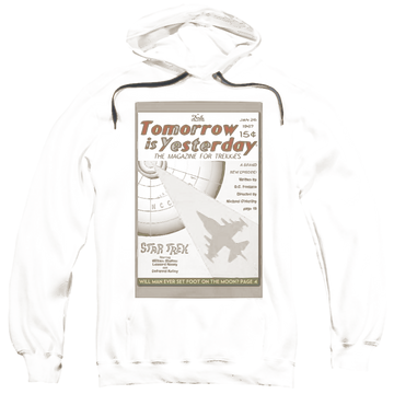 Black pullover hoodie with Star Trek Tos Episode 19 graphic
