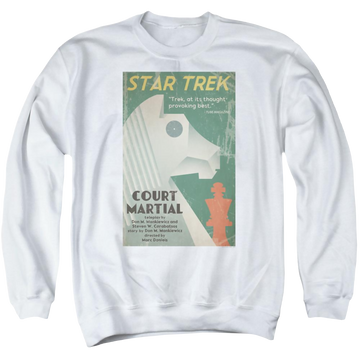 White men's crewneck sweatshirt with Star Trek The Original Series Tos Episode 20 graphic