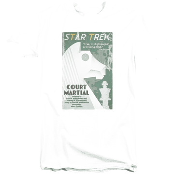 Black men's tall fit t-shirt with Star Trek Tos Episode 20 graphic