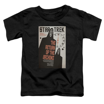 Black toddler t-shirt with Star Trek Tos Episode 21 graphic