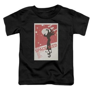 White toddler t-shirt with Star Trek Tos Episode 22 graphic