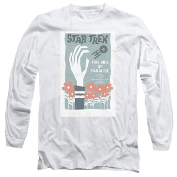 White men's long sleeve t-shirt with Star Trek The Original Series Tos Episode 24 graphic