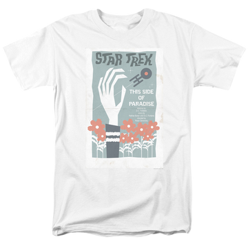 White men's regular fit t-shirt with Star Trek The Original Series Tos Episode 24 graphic