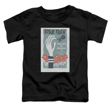 Black toddler t-shirt with Star Trek Tos Episode 24 graphic