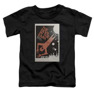 Black toddler t-shirt with Star Trek The Original Series Tos Episode 25 graphic