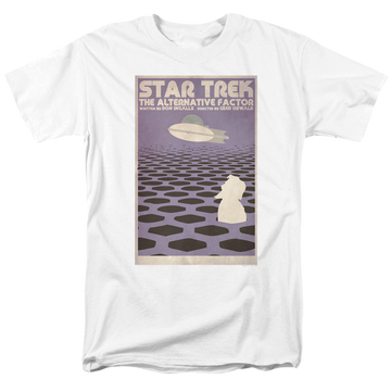 White men's regular fit t-shirt with Star Trek The Original Series Tos Episode 27 graphic