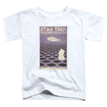 White toddler t-shirt with Star Trek The Original Series Tos Episode 27 graphic