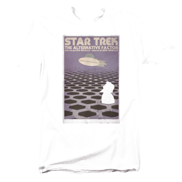 Black men's regular fit t-shirt with Star Trek Tos Episode 27 graphic
