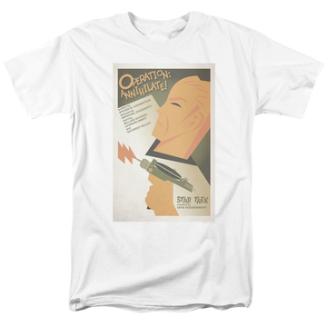 White men's regular fit t-shirt with Star Trek The Original Series Tos Episode 29 graphic