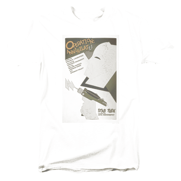 Black men's regular fit t-shirt with Star Trek Tos Episode 29 graphic