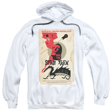White pullover hoodie with Star Trek The Original Series Tos Episode 30 graphic