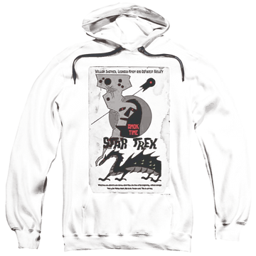 Black pullover hoodie with Star Trek Tos Episode 30 graphic