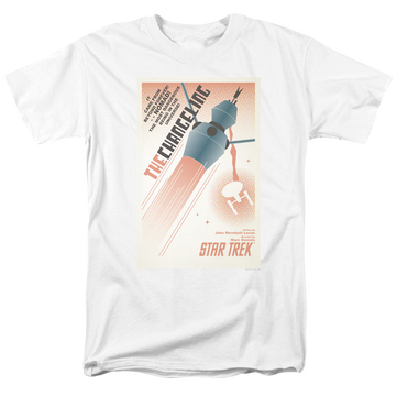White men's regular fit t-shirt with Star Trek The Original Series Tos Episode 32 graphic