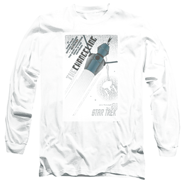 Black men's long sleeve t-shirt with Star Trek Tos Episode 32 graphic