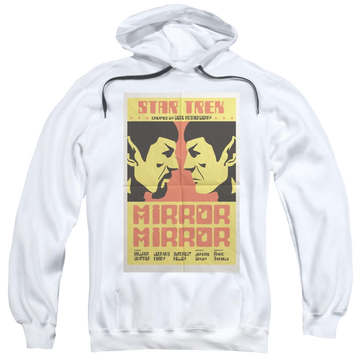 White pullover hoodie with Star Trek The Original Series Tos Episode 33 graphic