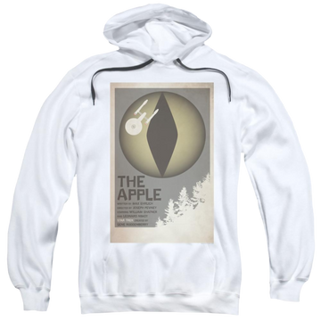 White pullover hoodie with Star Trek Tos Episode 34 graphic