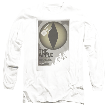 Black men's long sleeve t-shirt with Star Trek Tos Episode 34 graphic