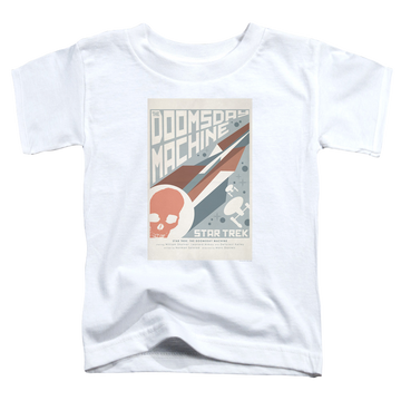 White toddler t-shirt with Star Trek The Original Series Tos Episode 35 graphic