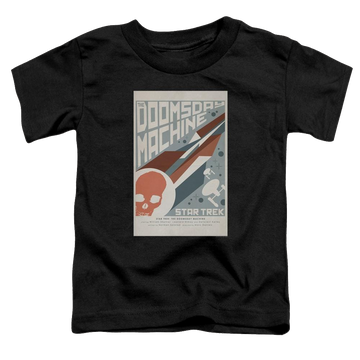 Black toddler t-shirt with Star Trek Tos Episode 35 graphic