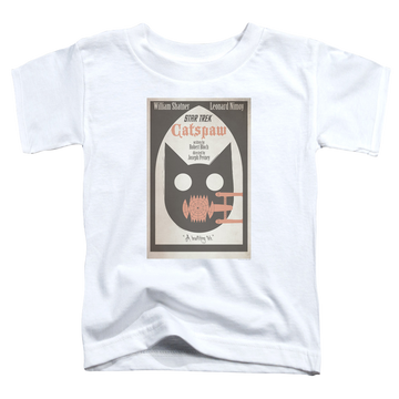White toddler t-shirt with Star Trek Tos Episode 36 graphic