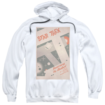 White pullover hoodie with Star Trek The Original Series Tos Episode 39 graphic