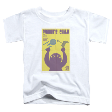 White toddler t-shirt with Star Trek Tos Episode 40 graphic