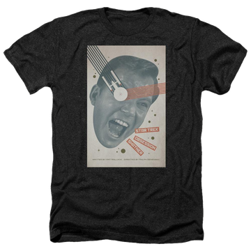 Black men's heather t-shirt with Star Trek Tos Episode 42 graphic