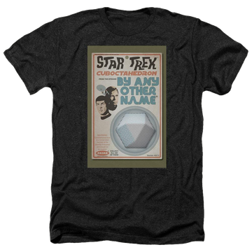 Black men's heather t-shirt with Star Trek Tos Episode 51 graphic